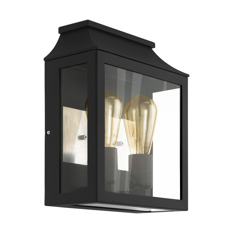 Lampada da esterno nera in alluminio, Lenox, IP44