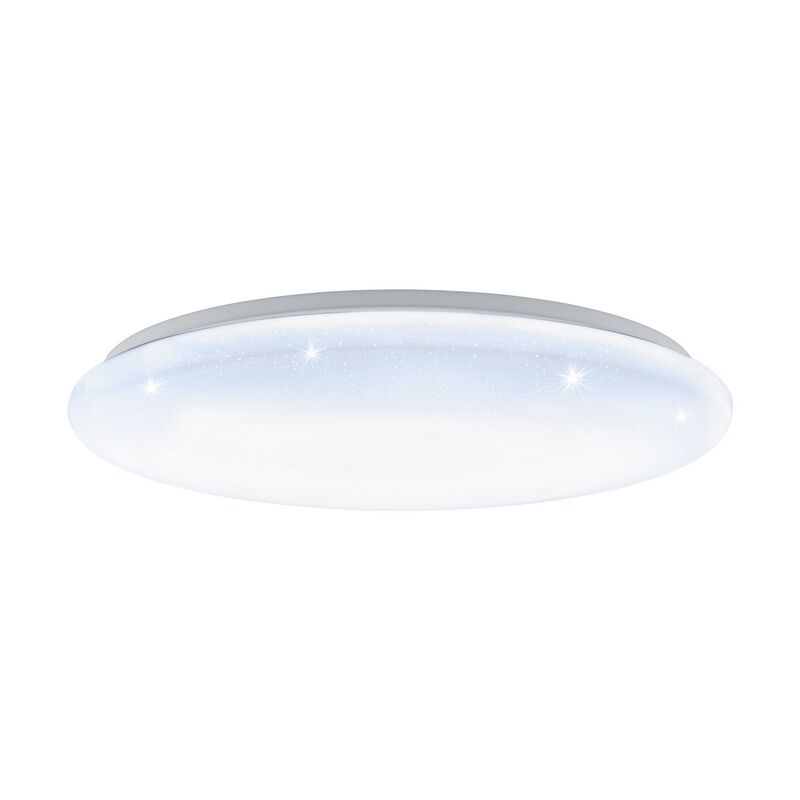 Plafoniera bianca in acciaio, Patryk, 40W, white switch LED