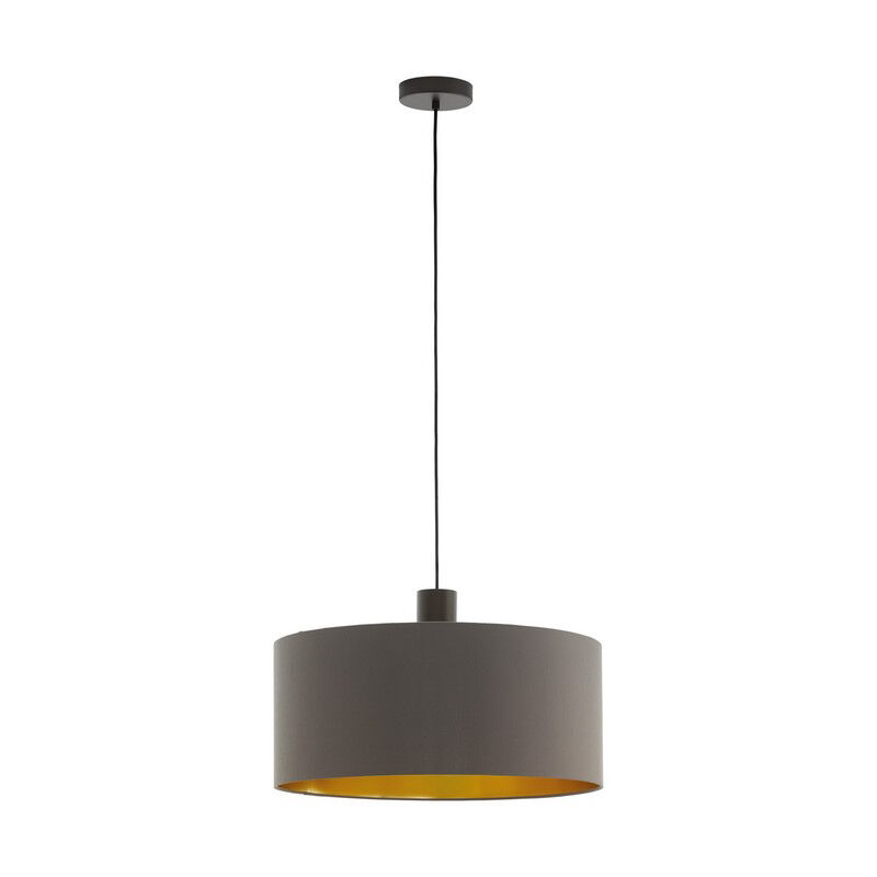 Lampada a sospensione marrone in tessuto, Mies