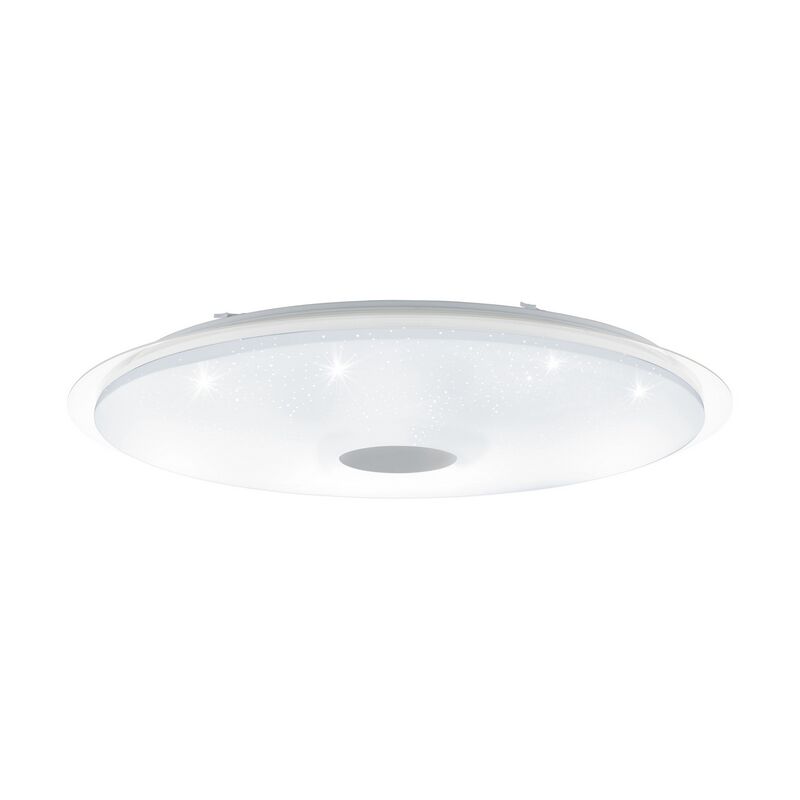 Plafoniera trasparente in acciaio, Dunya, 80W, colore regolabile LED