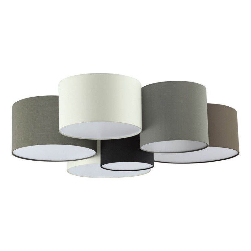 Lampada da soffitto grigia metallo, Regina