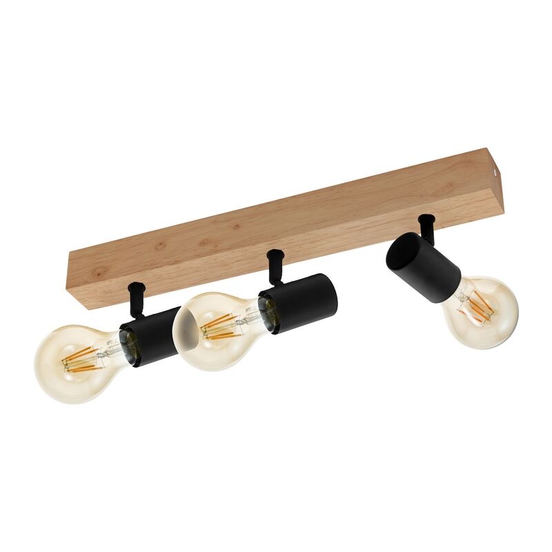 Faretto da soffitto in legno marrone, Anton