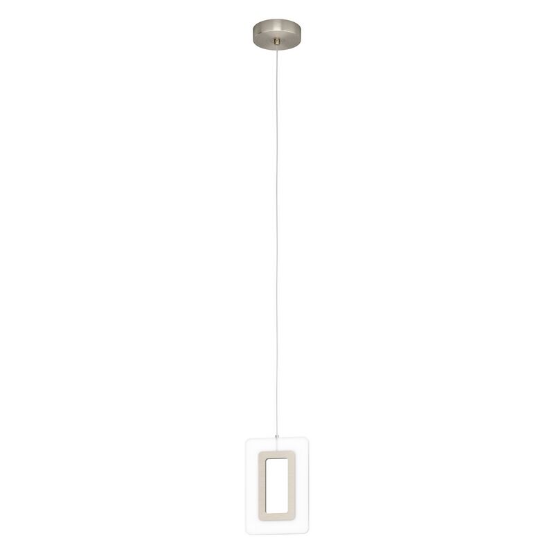 Lampada a sospensione in nichel in plastica, Niels, 5W, 3000K LED
