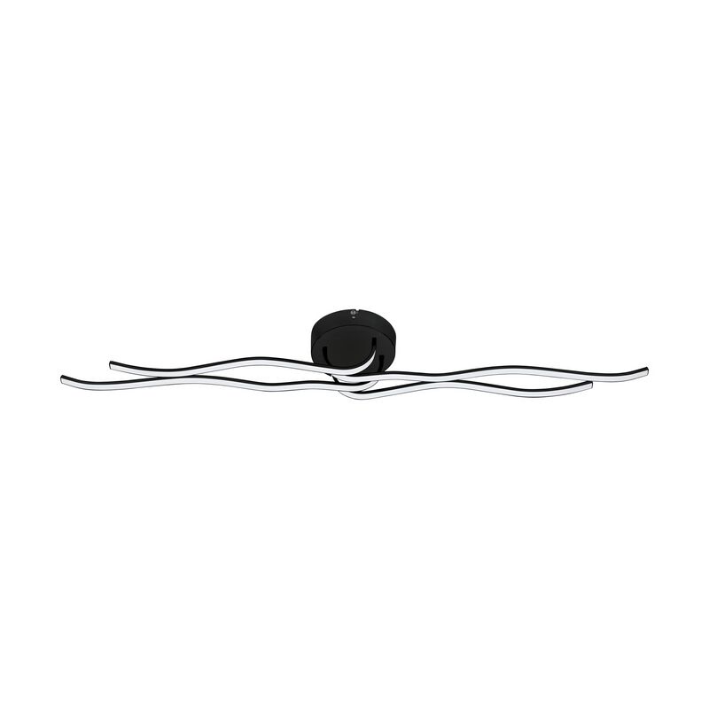 Plafoniera nera in alluminio, Therese, 36W, 3000K LED