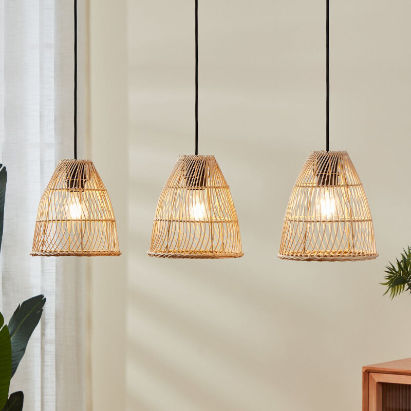 Lampada a sospensione in legno marrone, Wilfried