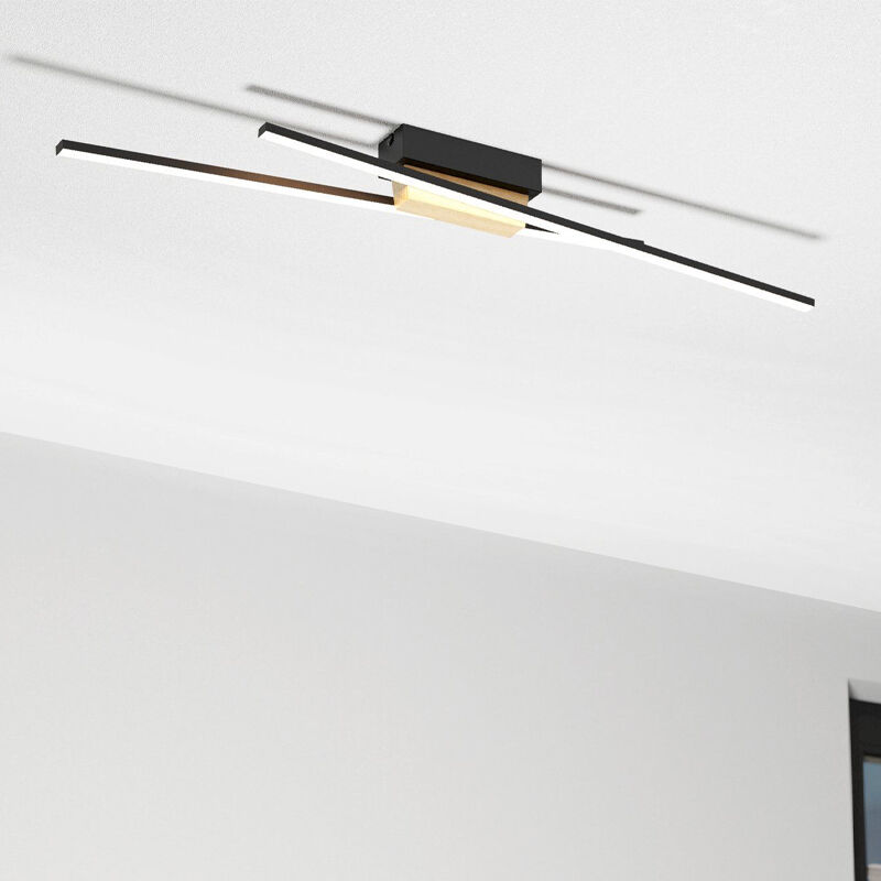 Lampada da soffitto nera in alluminio, Leintje, 13W, 3000K LED