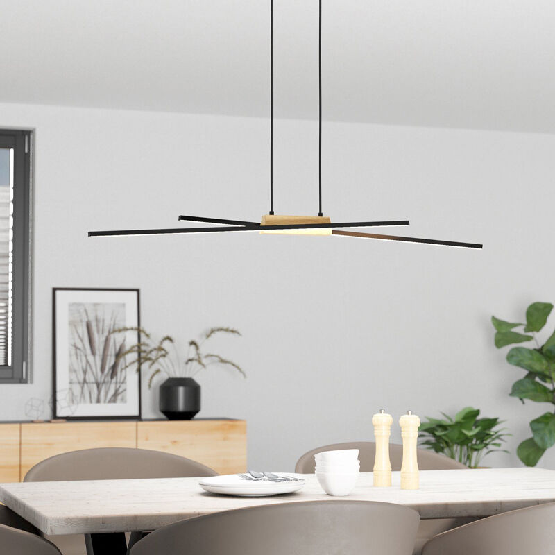 Lampada a sospensione nera in alluminio, Leintje, 13W, 3000K LED