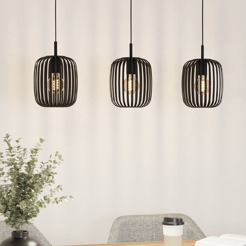Lampada a sospensione nera in alluminio, Pietro