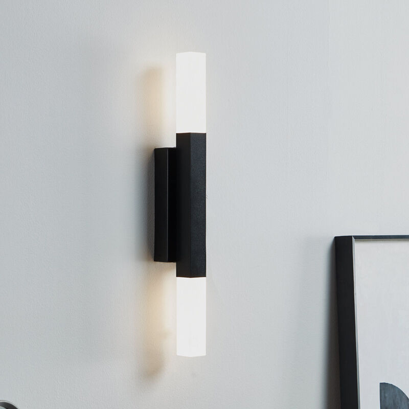 Lampada per specchio nera in alluminio, Yolande, 5,5W, 3000K LED, IP44