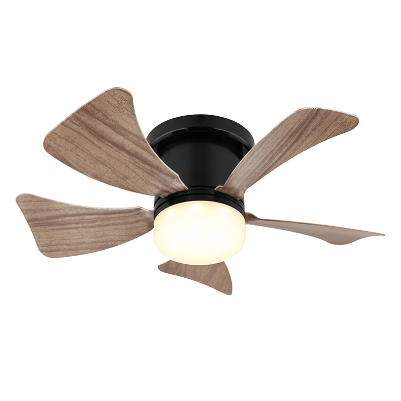 Ventilatore da soffitto marrone in plastica, Herwin, 10W, bianco regolabile tra caldo e freddo LED, con telecomando