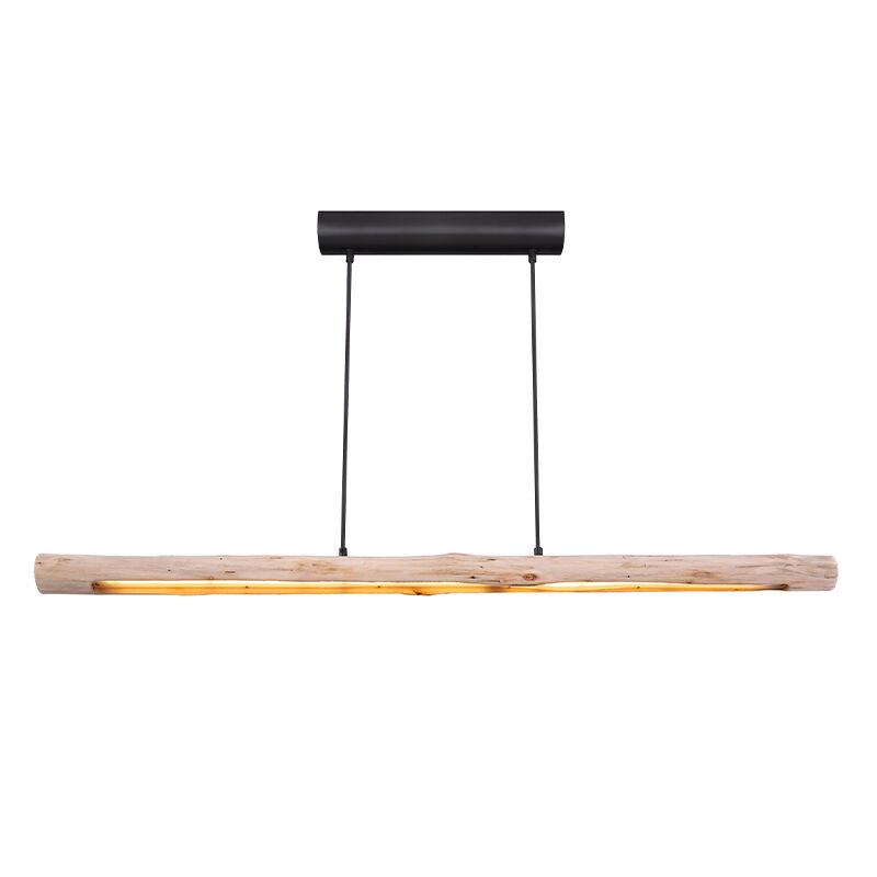 Lampada a sospensione in legno marrone, Abbas, 25W, 3000K LED