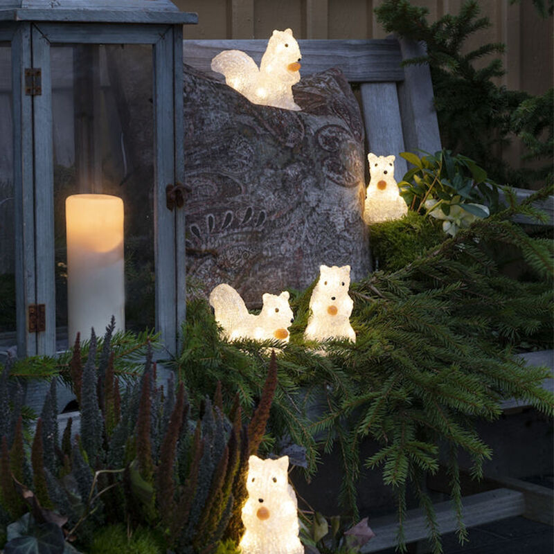 5 Scoiattoli LED, per interni ed esterni