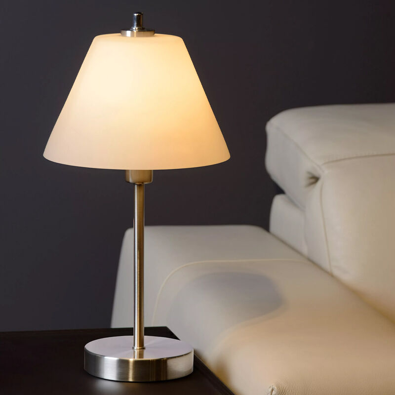 Lampada da tavolo classica cromata, Touch, controllo touch