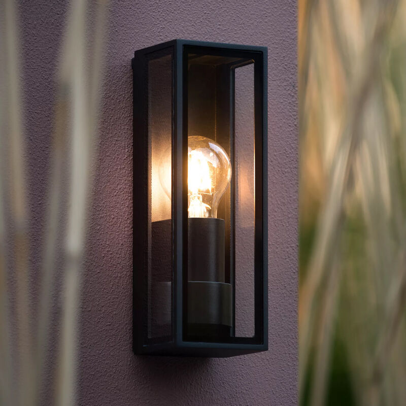 Lampada da esterno moderna nera, Dukan, IP65