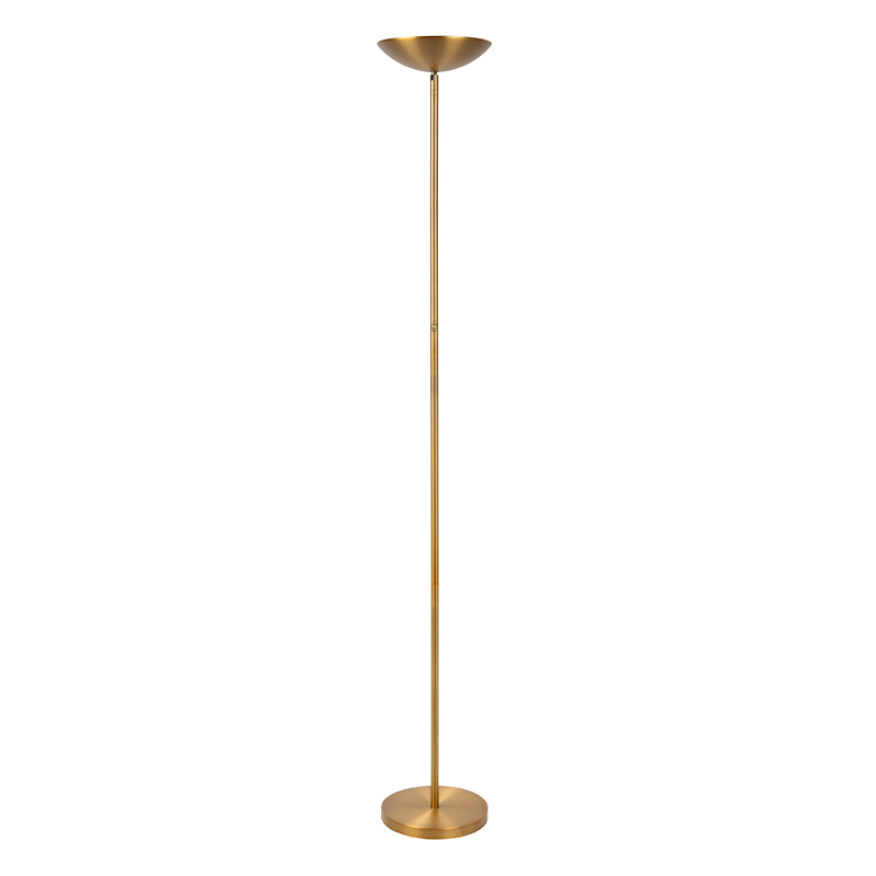 Piantana da lettura da terra moderna in ottone, Zenith, 20W, 3000K LED, controllo touch