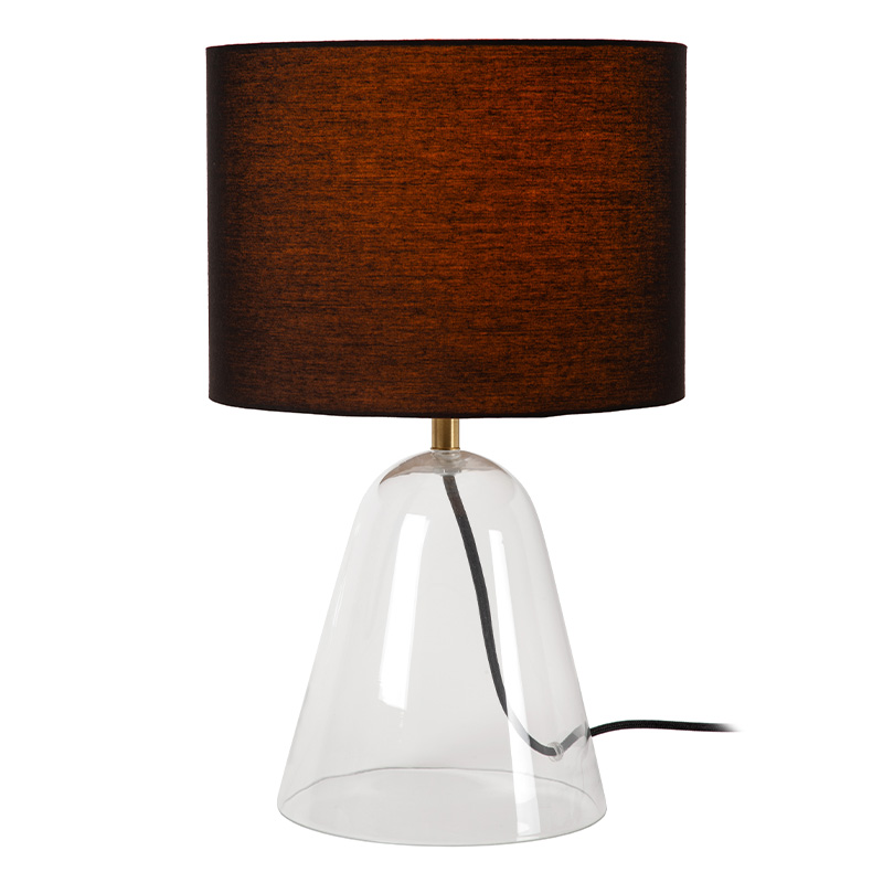 Lampada da tavolo moderna nera, Campana, con interruttore