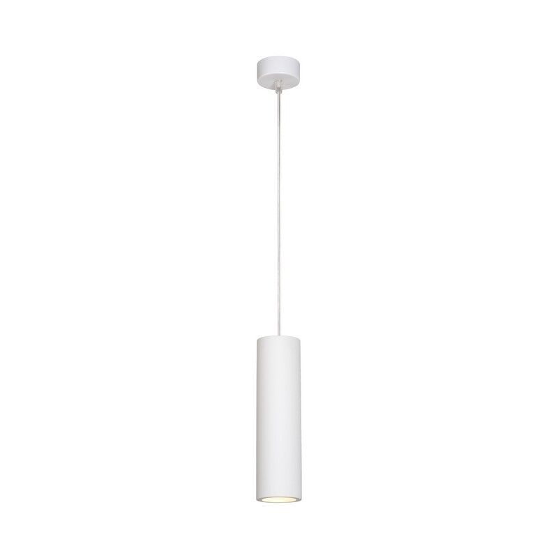 Lampada a sospensione in gesso bianca, Gipsy