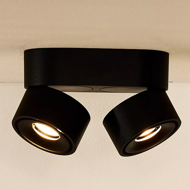 Faretto da soffitto moderno nero, Yumiko, 8W, 2700K LED
