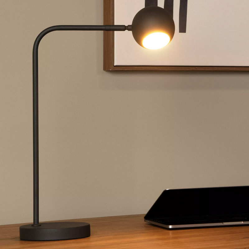 Lampada da tavolo ricaricabile moderna nera, Comet, 3W, 2700K LED, controllo touch