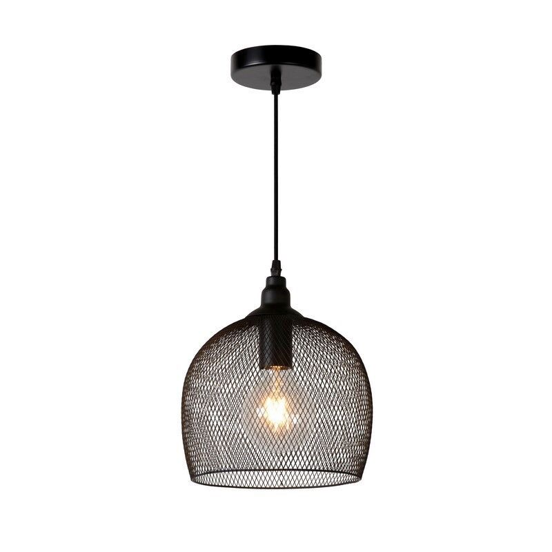 Lampada a sospensione retrò nera, Mesh