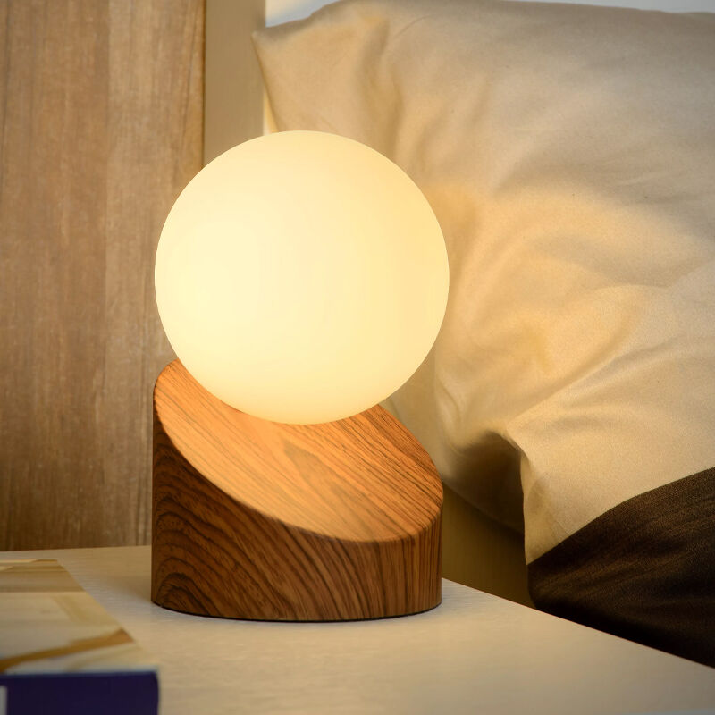 Lampada da tavolo moderna marrone, Len, con interruttore