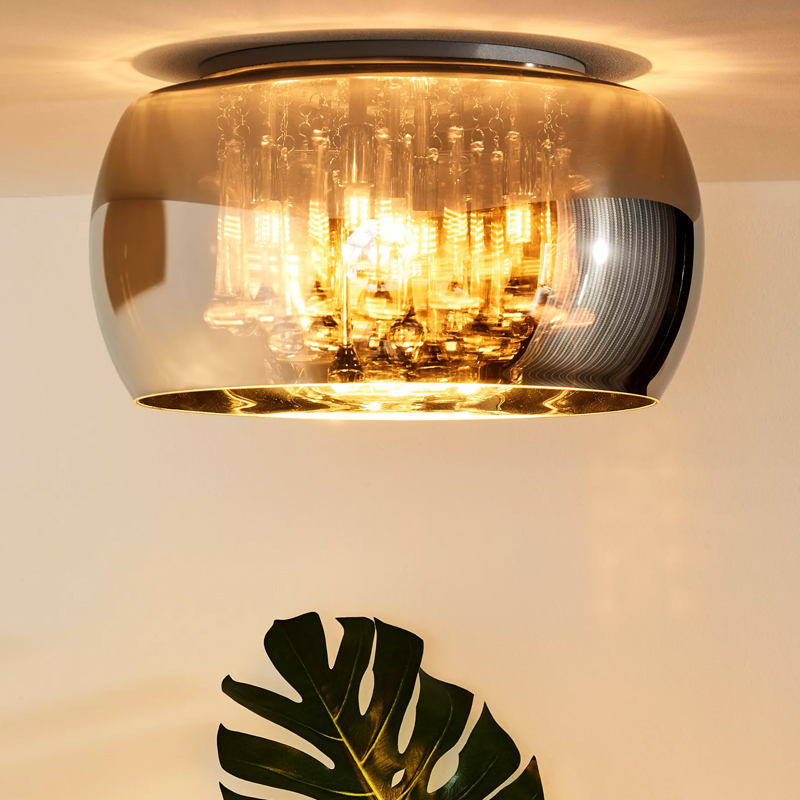 Plafoniera moderna cromata, Pearl