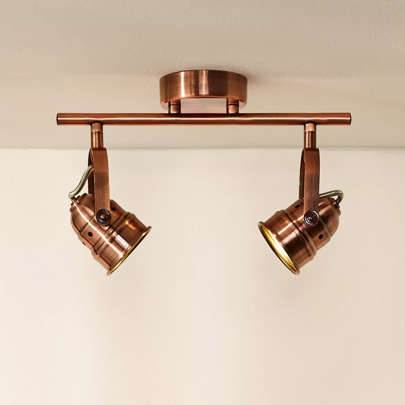 Faretto da soffitto rustico in rame, Cigal