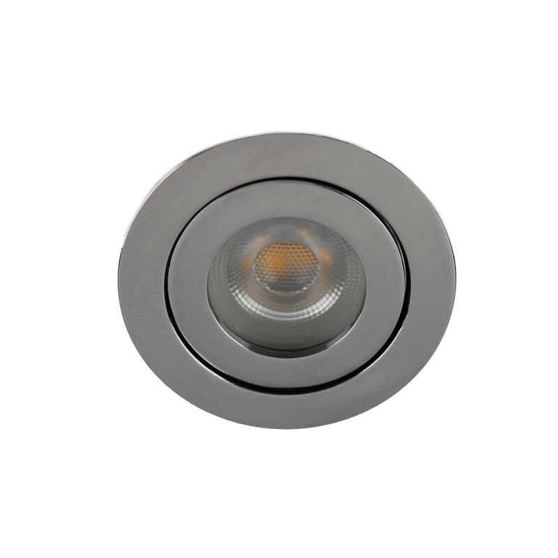 Faretto da incasso per bagno cromato in alluminio, Dorx, IP44