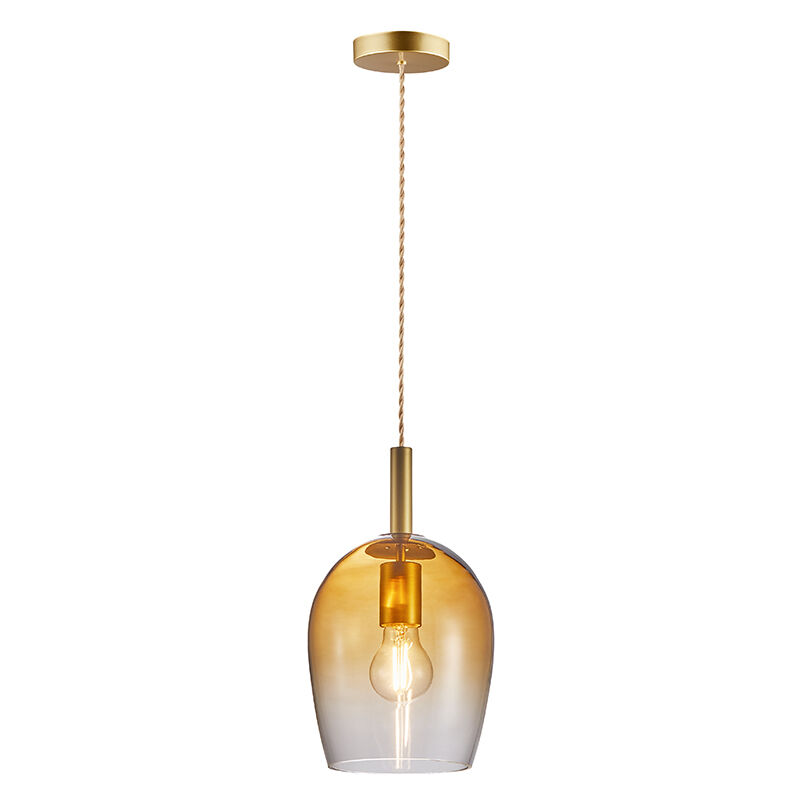 Lampada a sospensione design ambrata, Uma