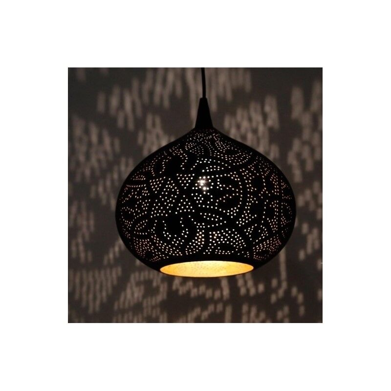 Lampada a sospensione orientale nera, Noah
