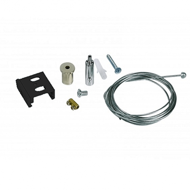 Set sospensione per illuminazione su binario trifase, 3 metri, nero, Pro