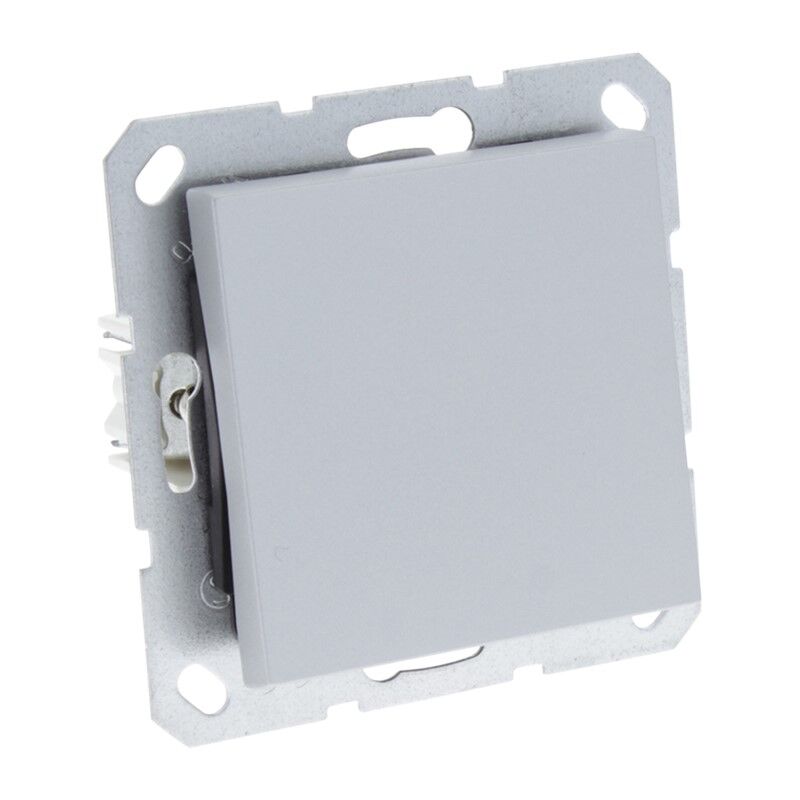 Interruttore Q-Link S-Line a croce da incasso, colore grigio/alluminio