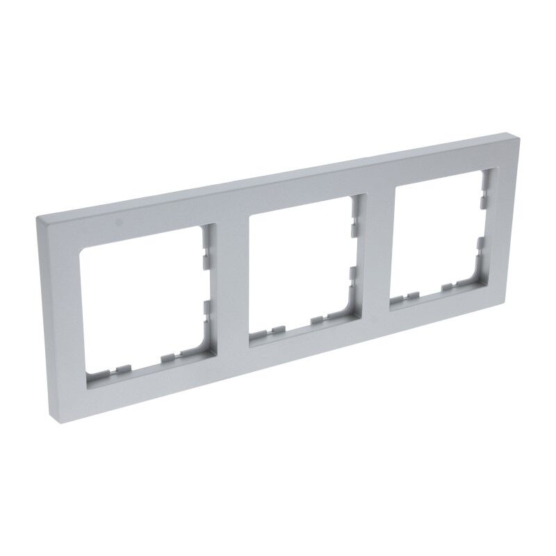 Cornice di copertura Q-Link S-Line a 3 vie, colore Grigio/alluminio