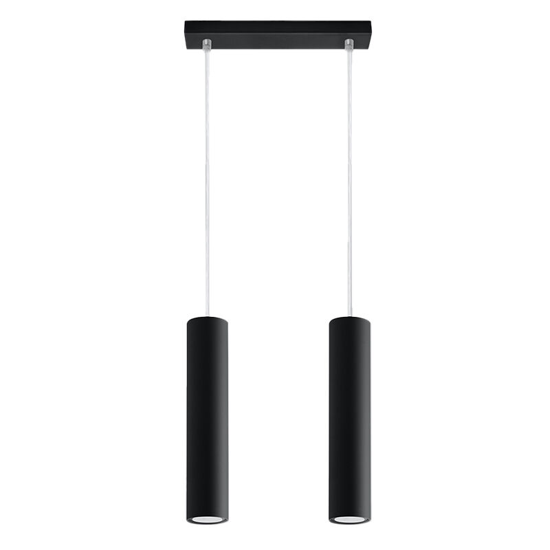 Lampada a sospensione in alluminio nera, Harley