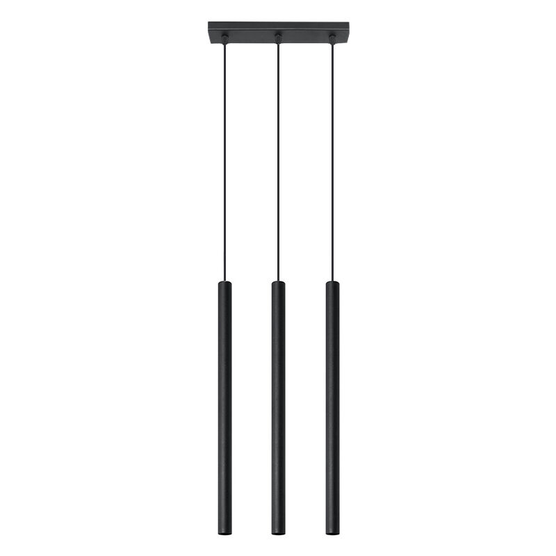 Lampada a sospensione in alluminio nera, Hillary