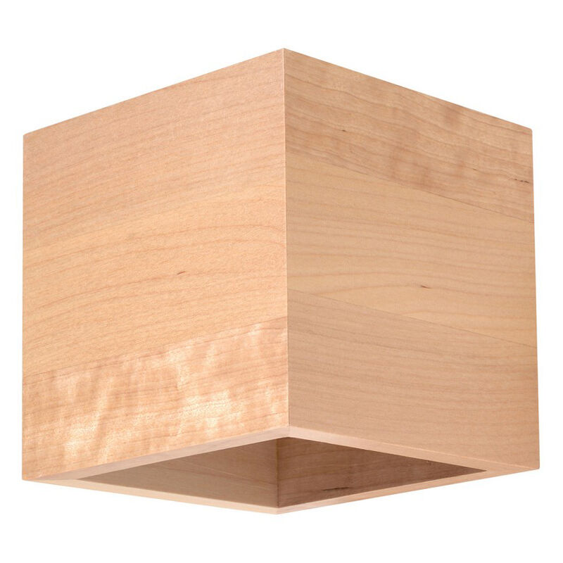 Lampada da parete up down in legno marrone, Andro