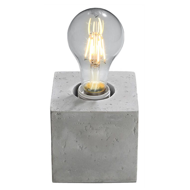Lampada da tavolo in cemento grigia, Anniko