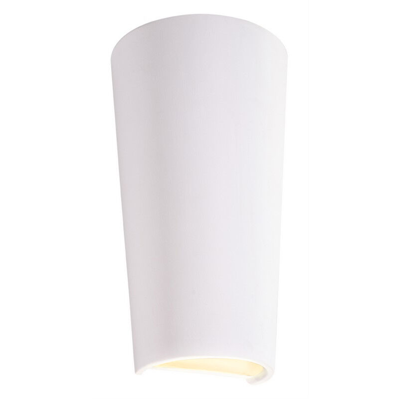 Lampada da parete up down in ceramica bianca, Maayke