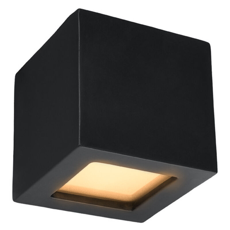 Lampada da parete up down in vetro nera, Caitlin