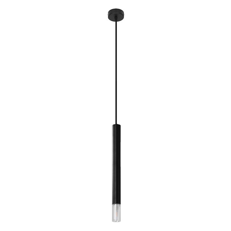 Lampada a sospensione in vetro nera, Ishani