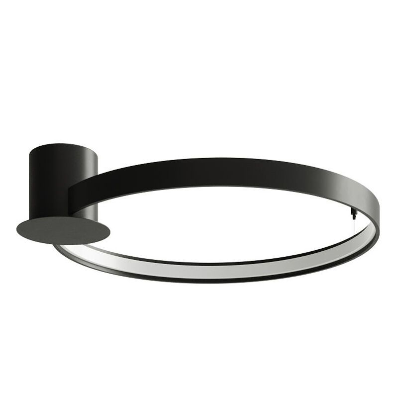 Plafoniera in alluminio nera, Ringo, 30W, 3000K LED