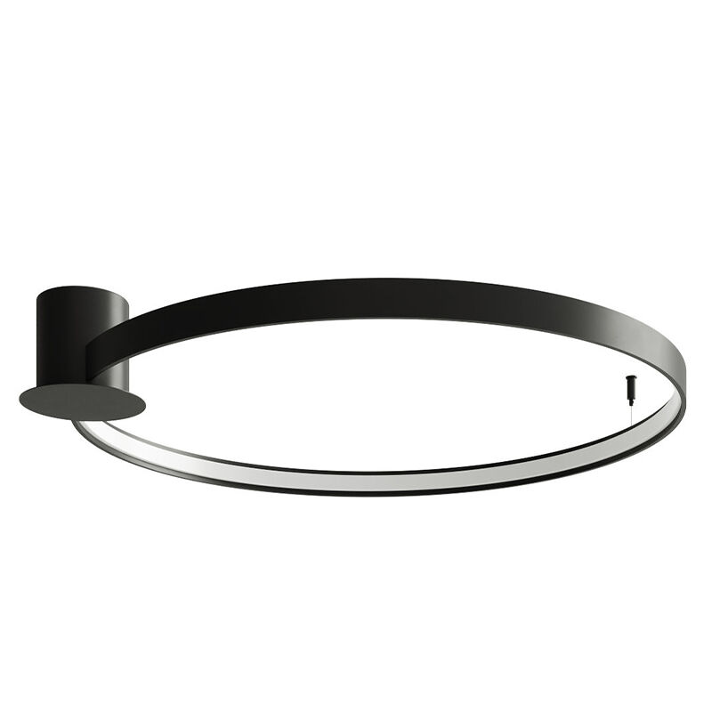 Plafoniera in alluminio nera, Ringo, 50W, 3000K LED