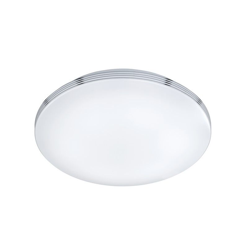 Lampada da soffitto da bagno cromata in plastica, Brunella, 18W, 3000K LED, IP44