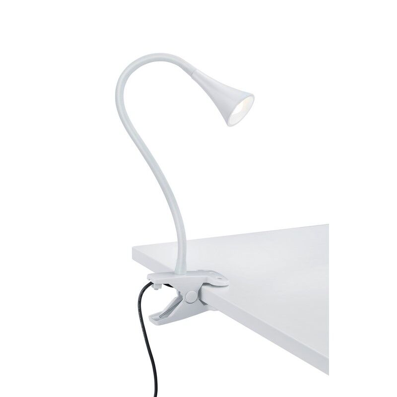 Faretto con pinza bianco in plastica, Yelaisa, 3W, 3000K LED, con interruttore