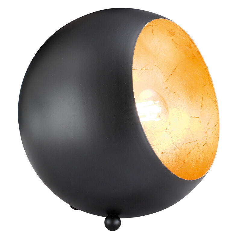 Lampada da tavolo moderna nera, Berdan, con interruttore