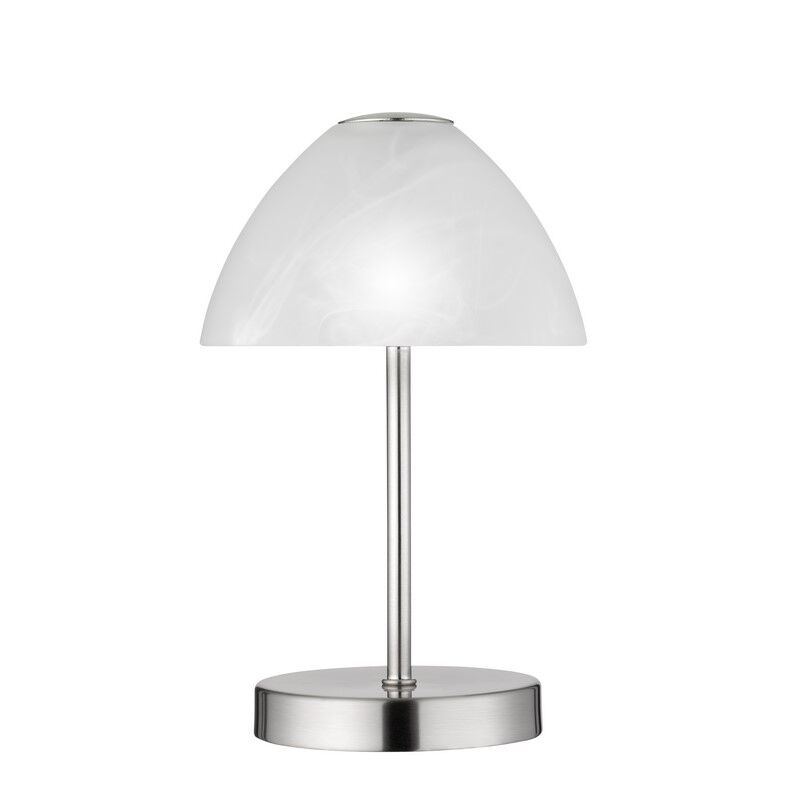 Lampada da tavolo moderna in nichel, Aaron, 2,5W, 3000K LED, con interruttore
