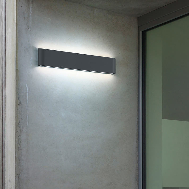 Lampada da esterno moderna antracite, Bridlington, 8W, 3000K LED, IP54