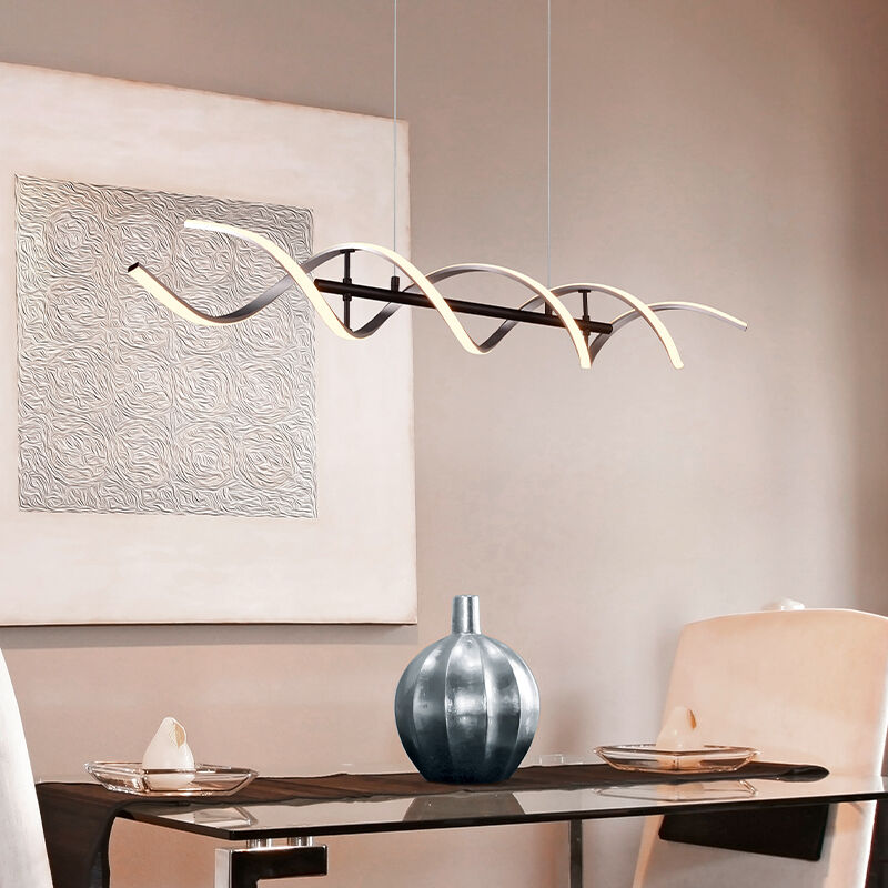 Lampada a sospensione design cromata, Sylvian, 45W, bianco regolabile tra caldo e freddo LED, dimmer in 3 fasi