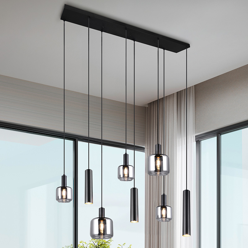 Lampada a sospensione design nera, Lahcen