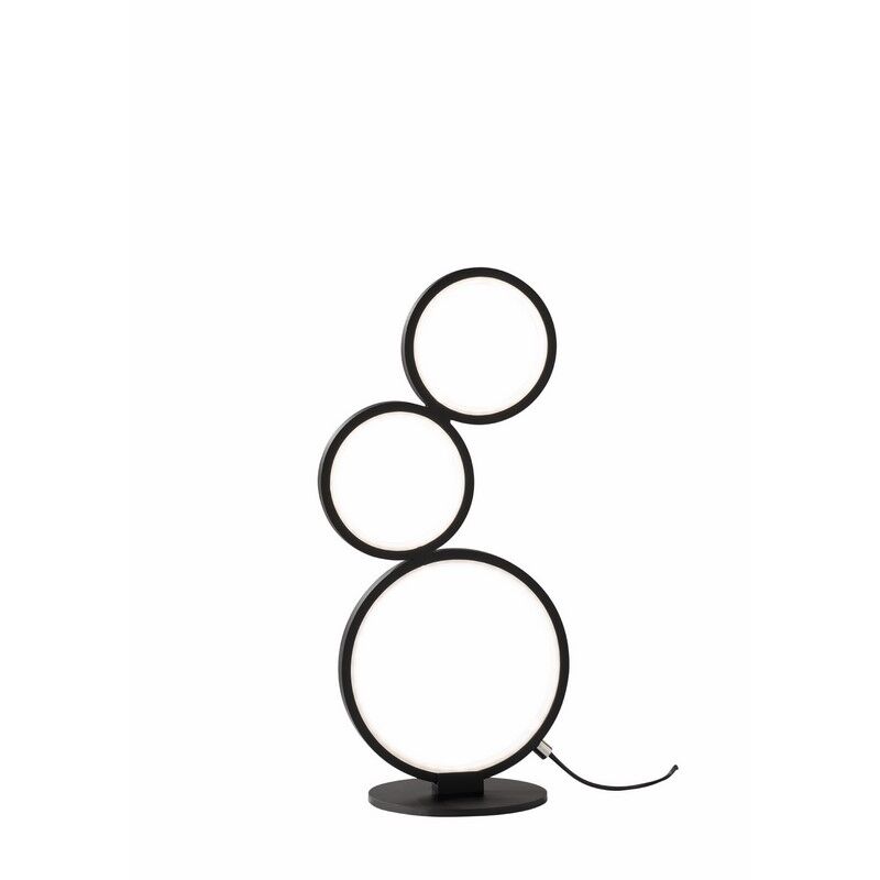 Lampada da tavolo moderna nera, Robon, 17W, 3000K LED, con interruttore